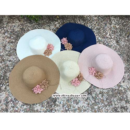 sk14058 کلاه ساحلی گل دار